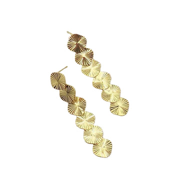 Gold Ray Drop Studs