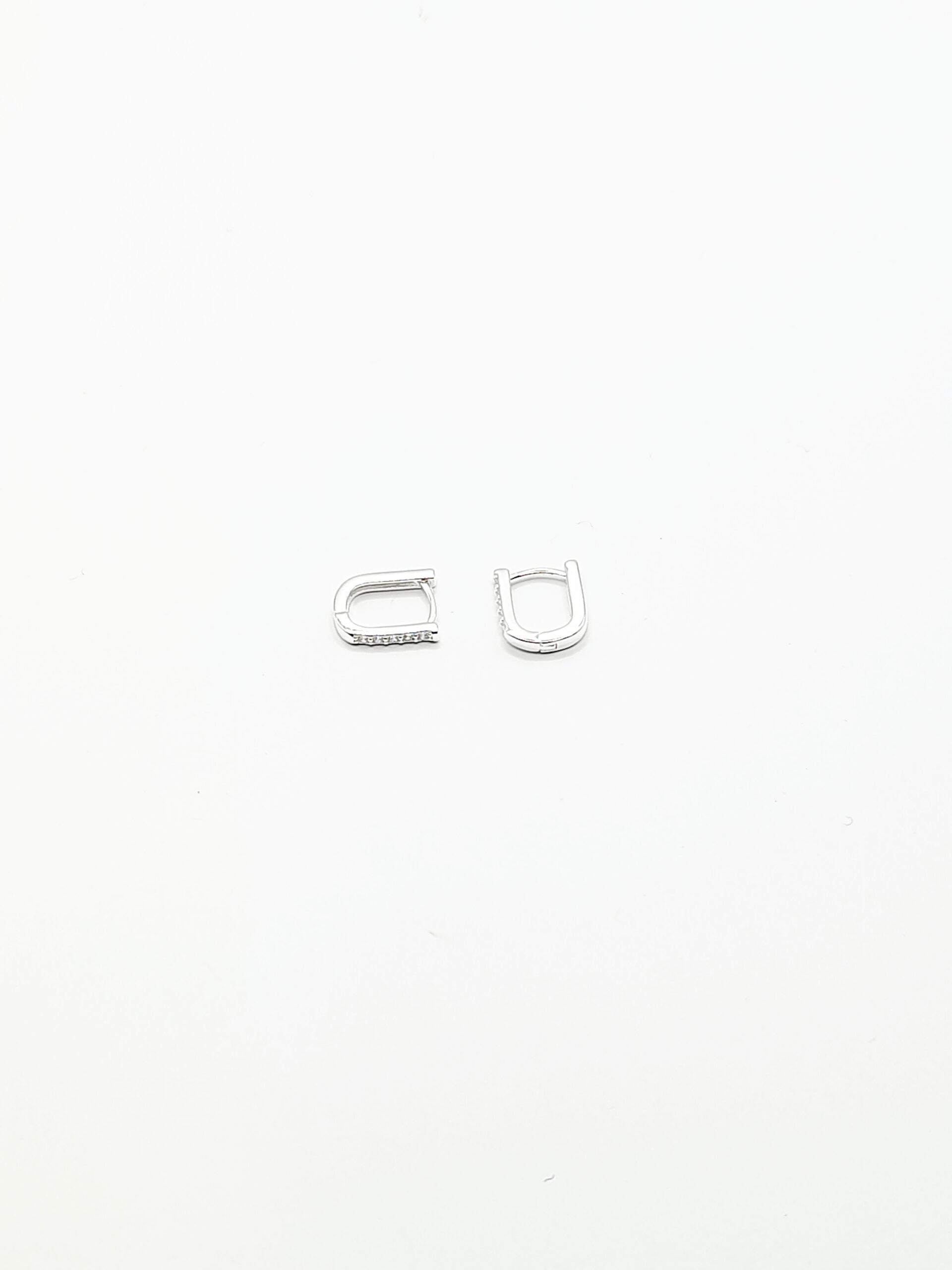 Huggie Earrings -Arc Diamante