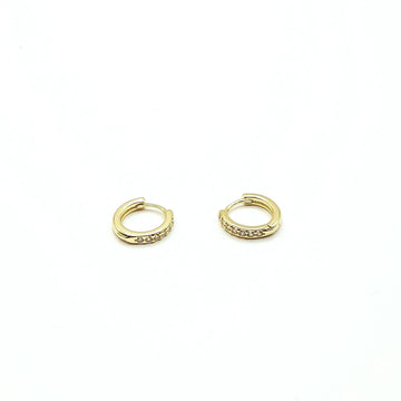 Huggie Earring - Gold and Diamante