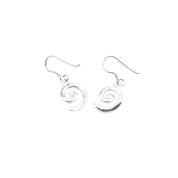 Sterling Silver - Drop Koru Earrings | Large