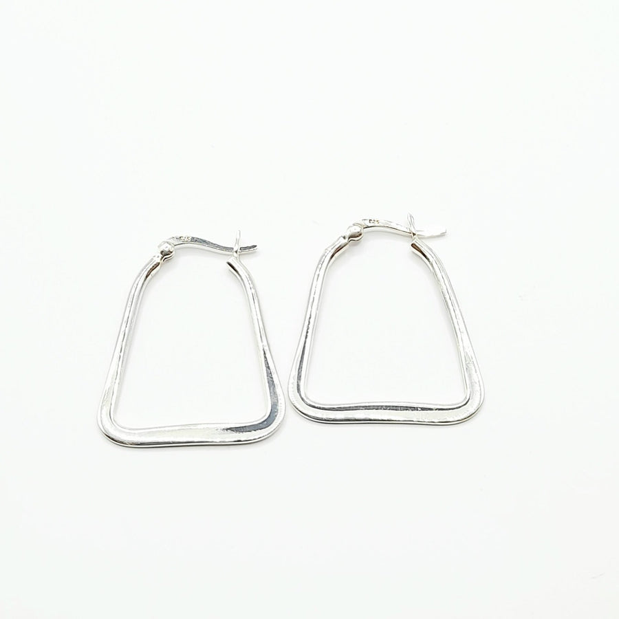 Sterling Silver Earrings - Square Hoops