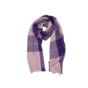 Checked Scarf - Lilac
