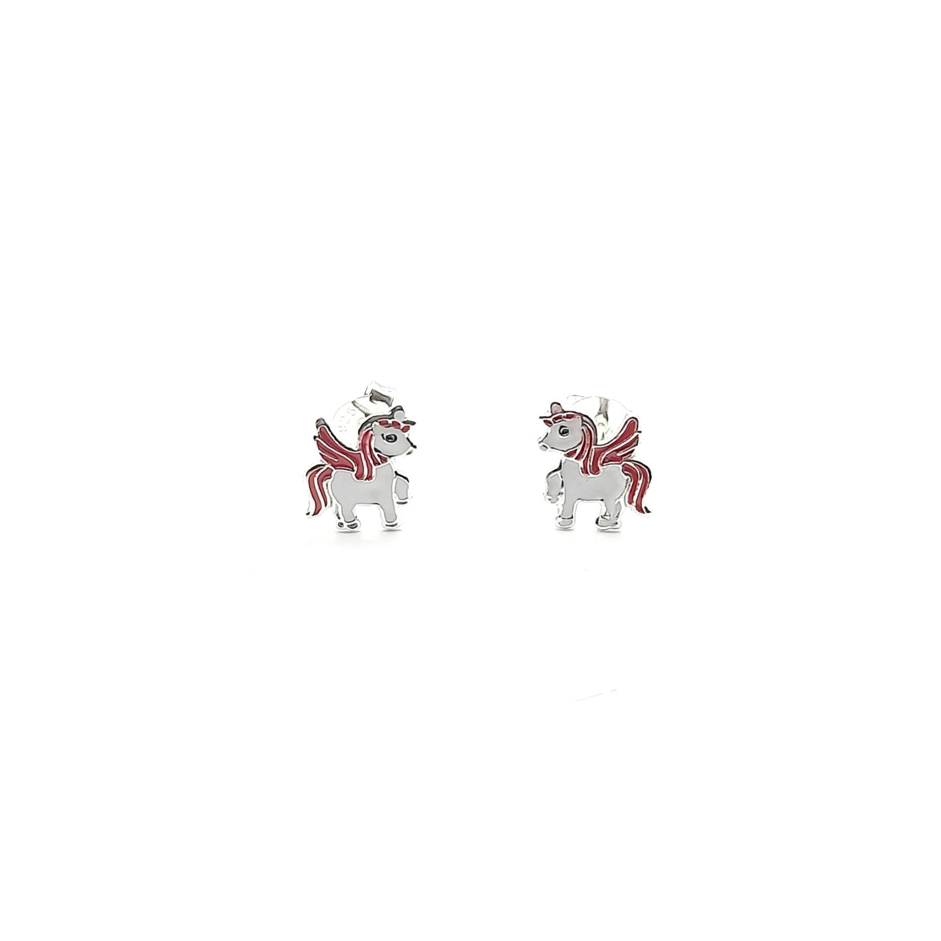Sterling Silver Enamel  Earrings - Assorted