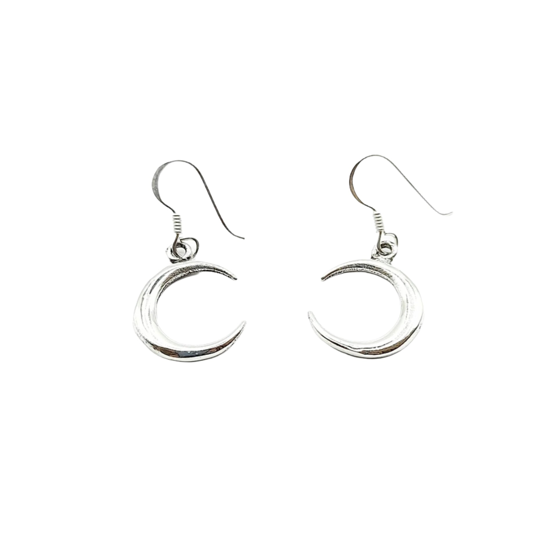 Silver Earrings - Crescent Moon