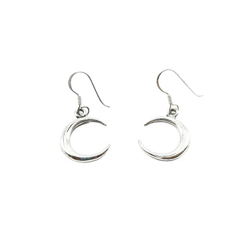 Silver Earrings - Crescent Moon