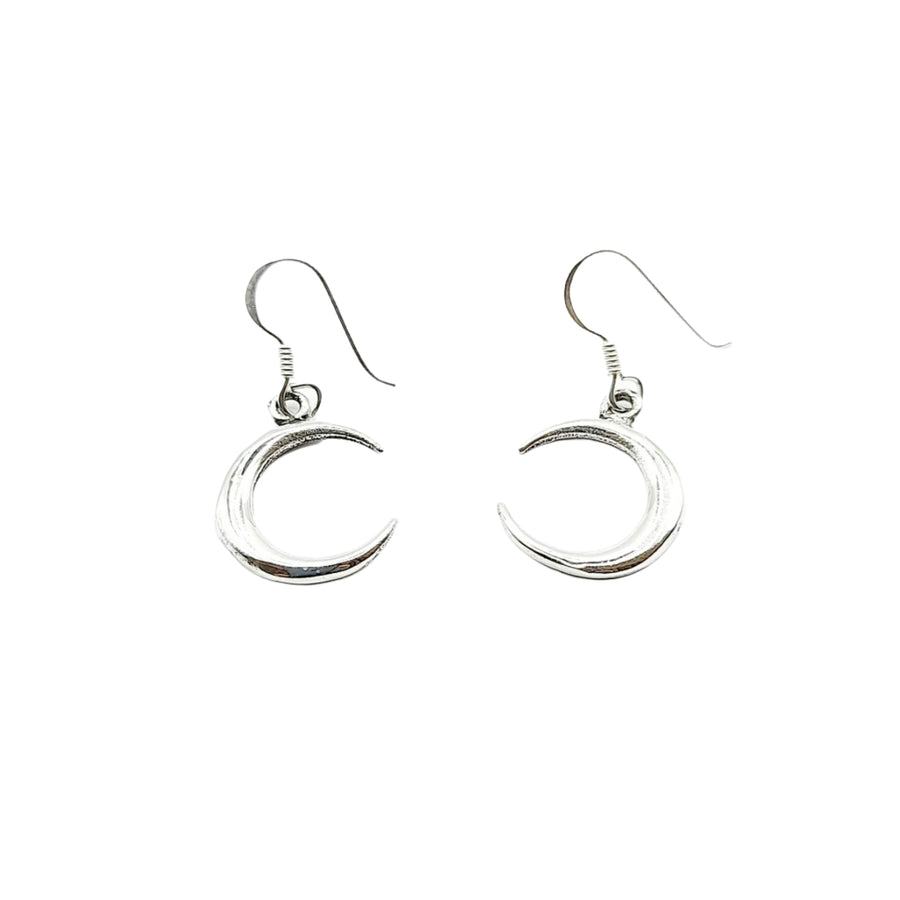 Silver Earrings - Crescent Moon