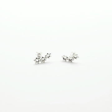 Sterling Silver Earring - Three Star
