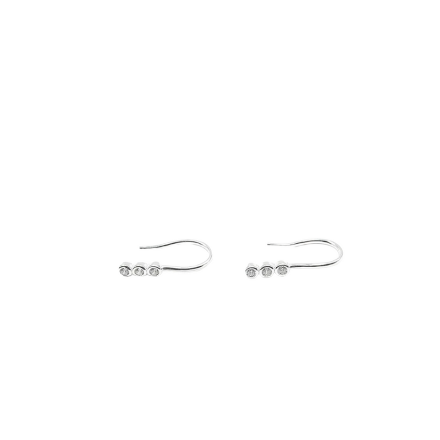 Sterling Silver Earrings - Crystals on Hook