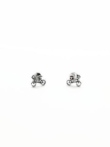 Sterling Silver Earrings - Bike Studs