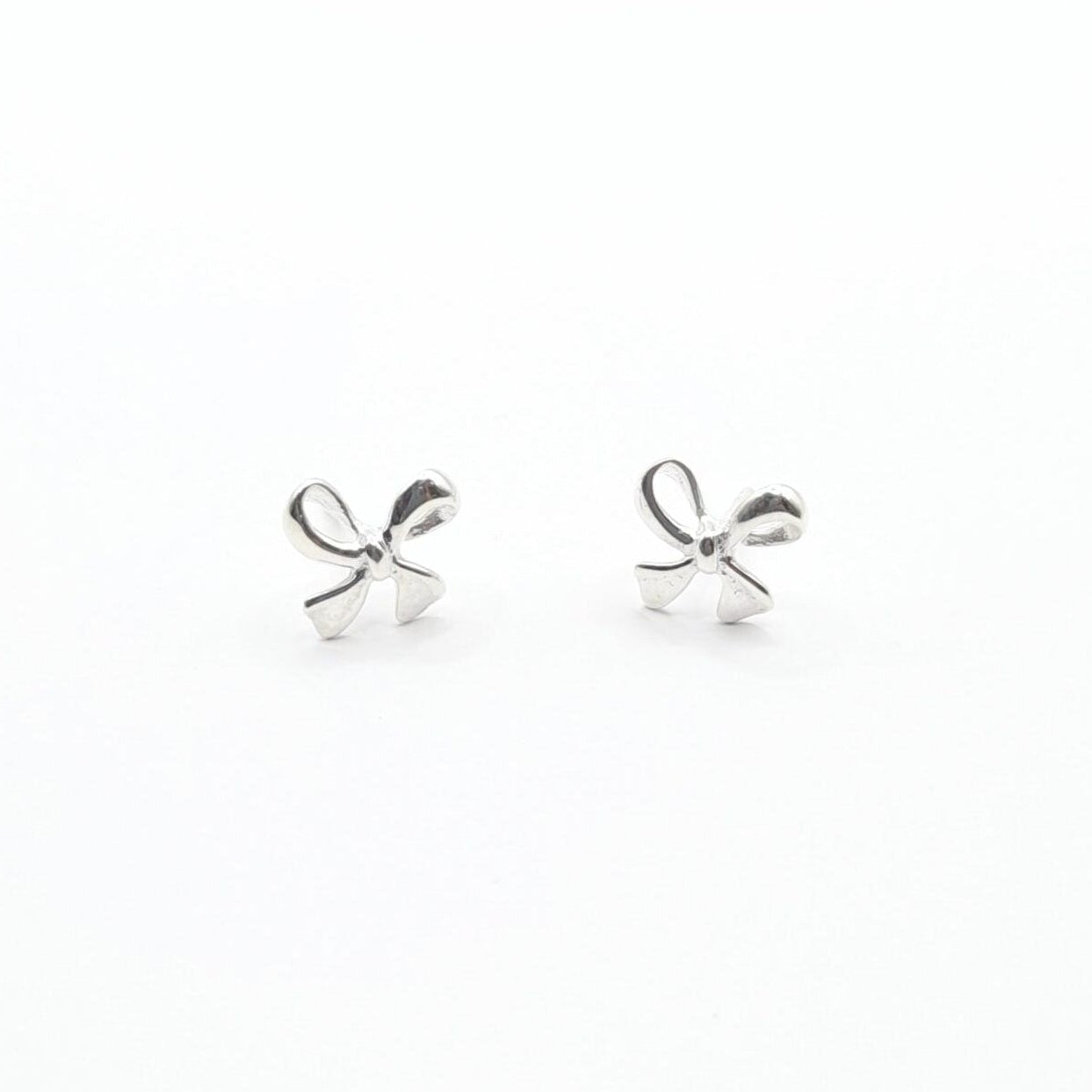 Sterling Silver Earrings - Fat Bow