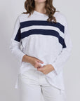 Stella + Gemma Long Sleeve Top - Orlando | Navy White