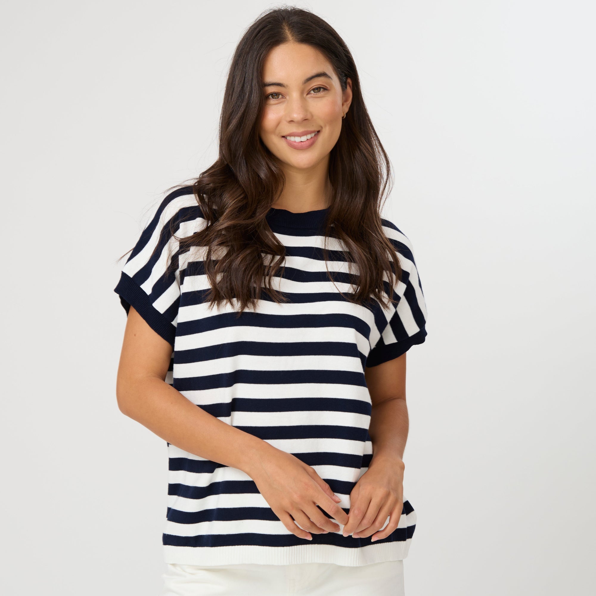 Stella + Gemma Gwen Tee - Milk/Midnight