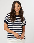Stella + Gemma Gwen Tee - Milk/Midnight