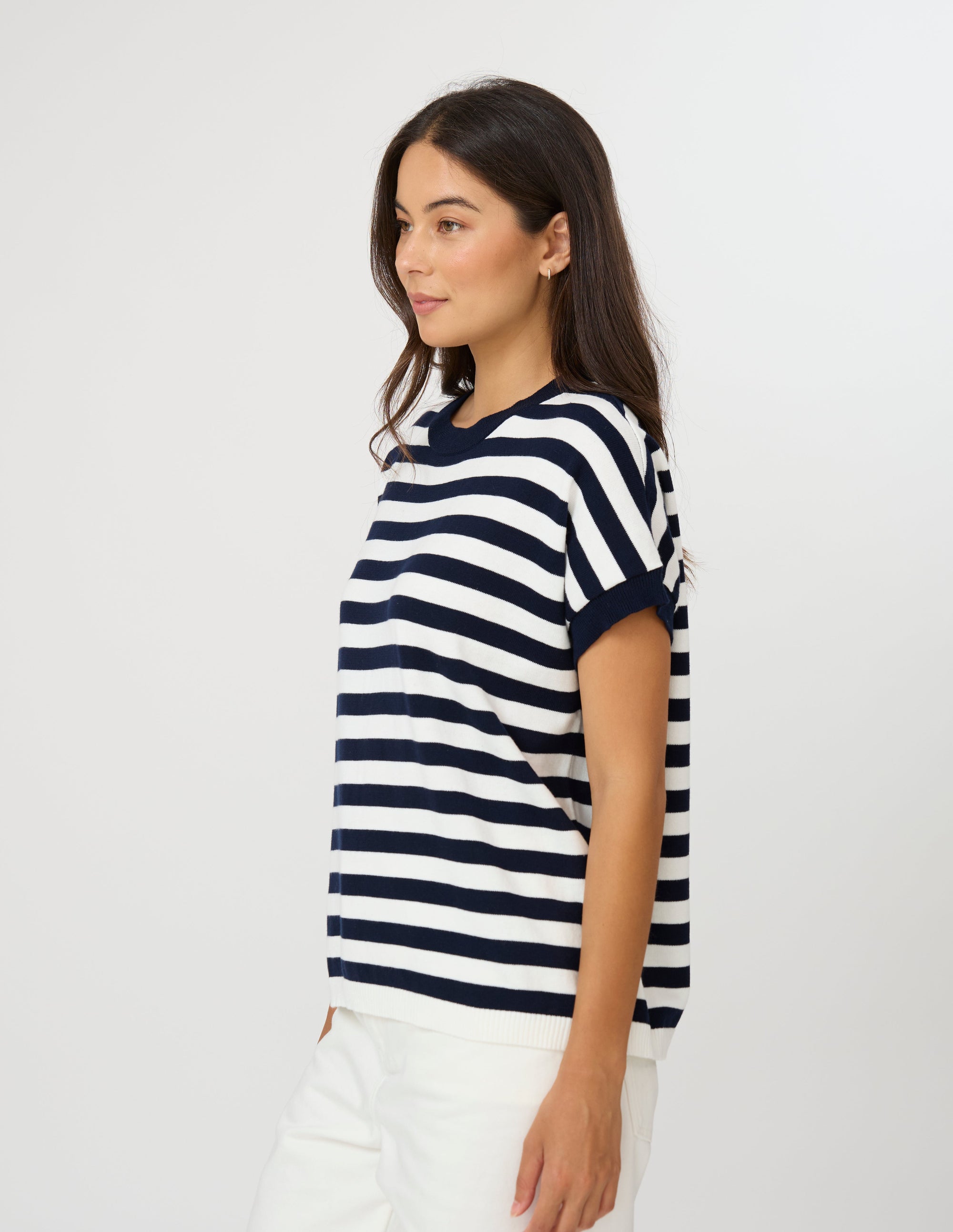 Stella + Gemma Gwen Tee - Milk/Midnight