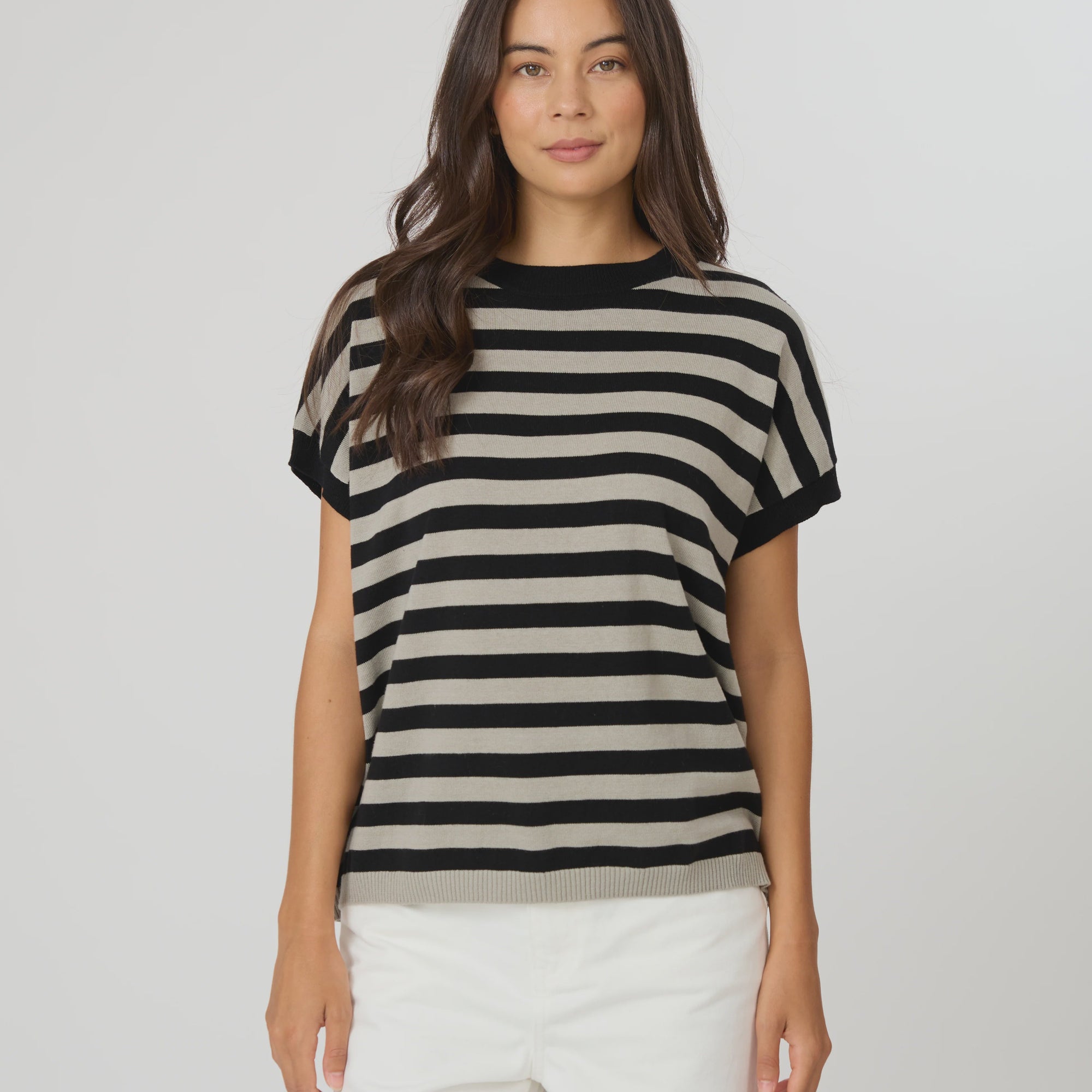 Stella + Gemma Gwen Tee - Sage| Black