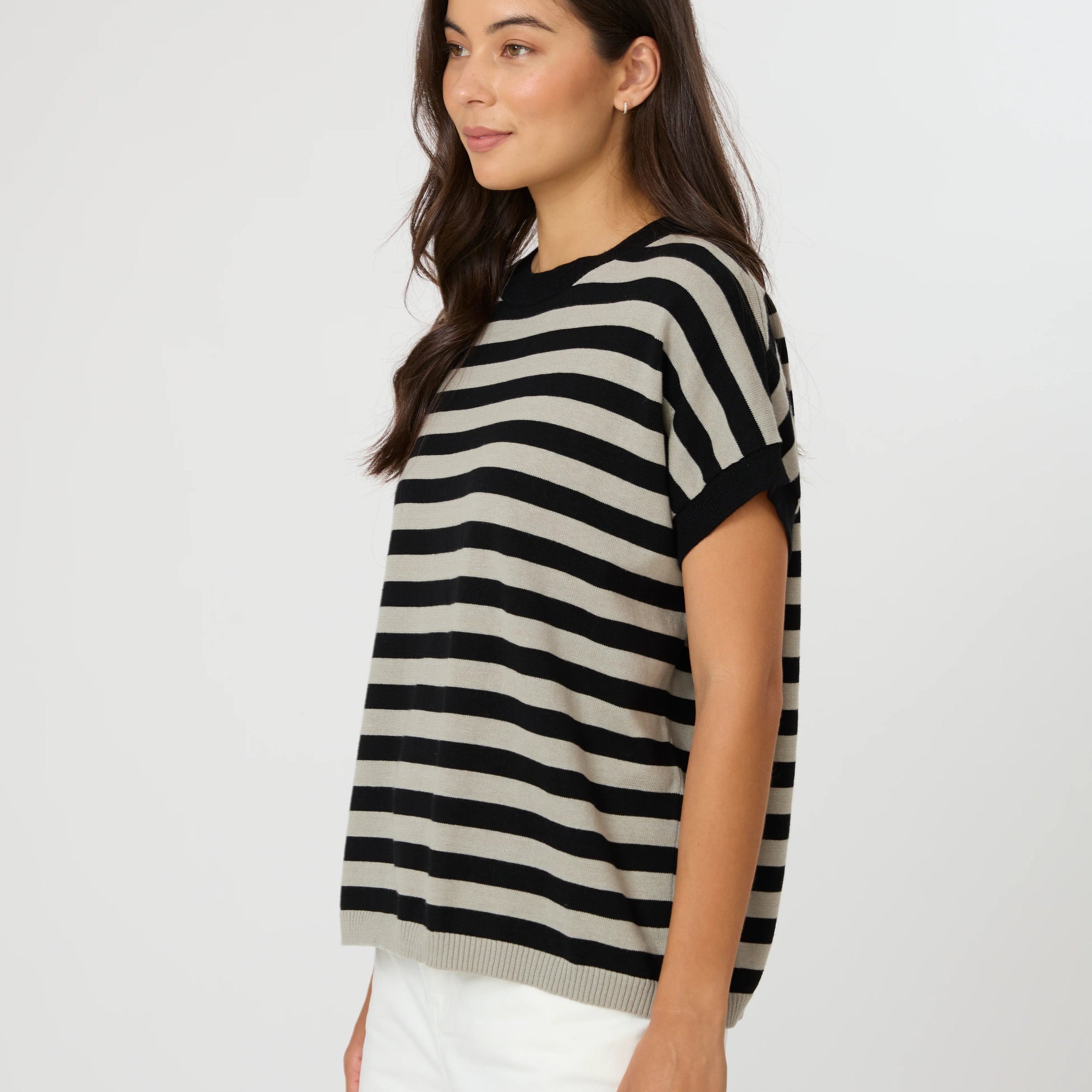 Stella + Gemma Gwen Tee - Sage| Black