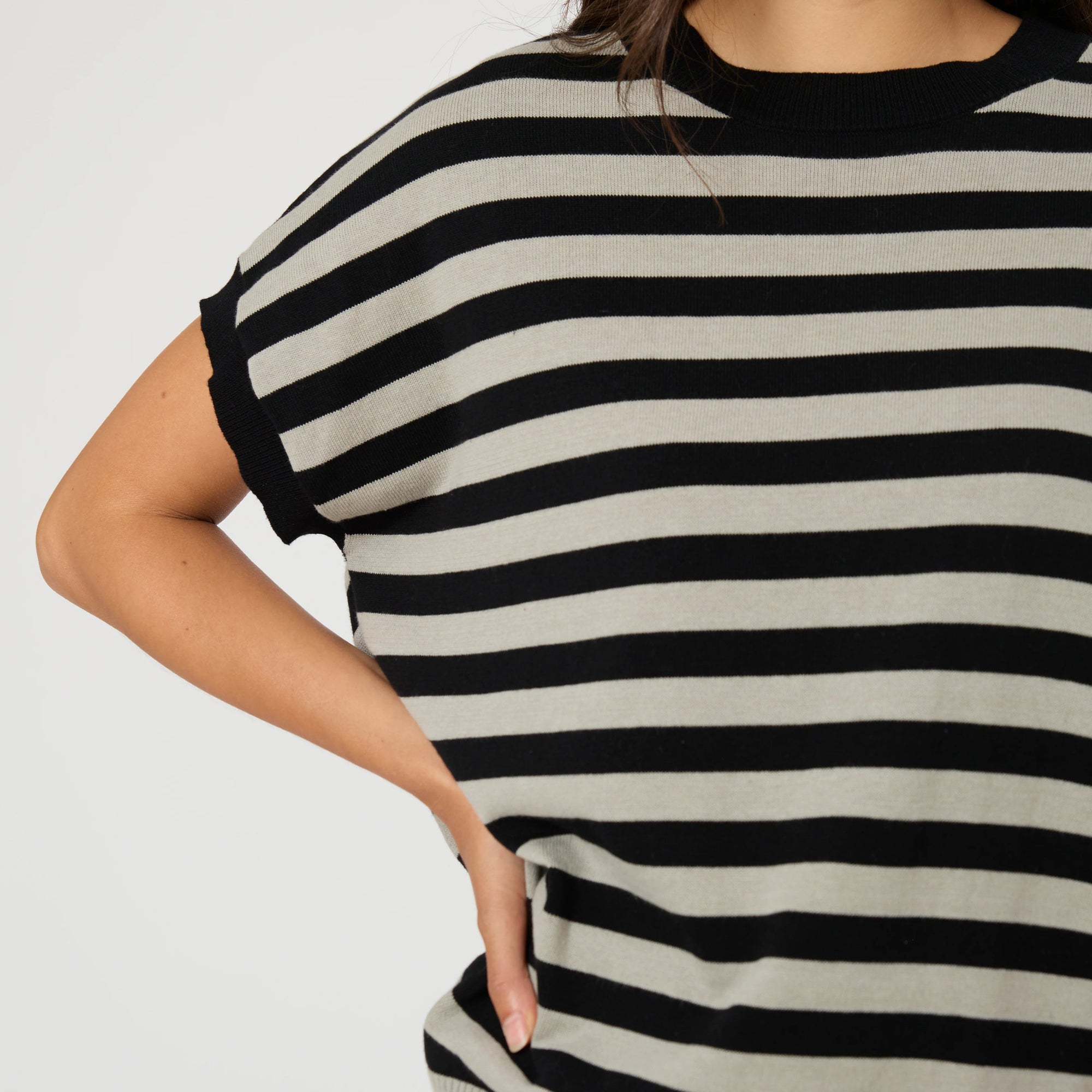Stella + Gemma Gwen Tee - Sage| Black