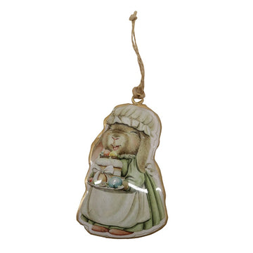 Cute vintage metal hanging bunny by Le Forge