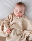 Baby Blanket - 100% Wool Knit | Ecru