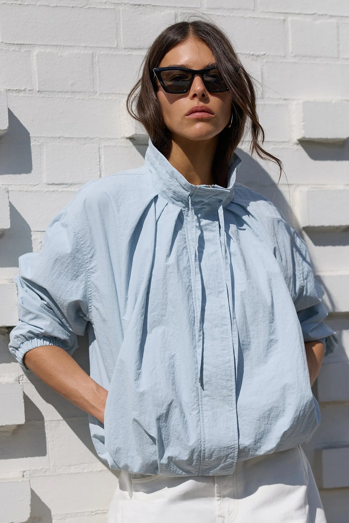 Element Funnel Neck Bomber Jacket | Ice Blue