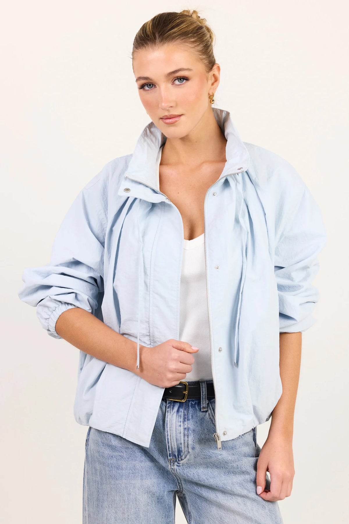Element Funnel Neck Bomber Jacket | Ice Blue
