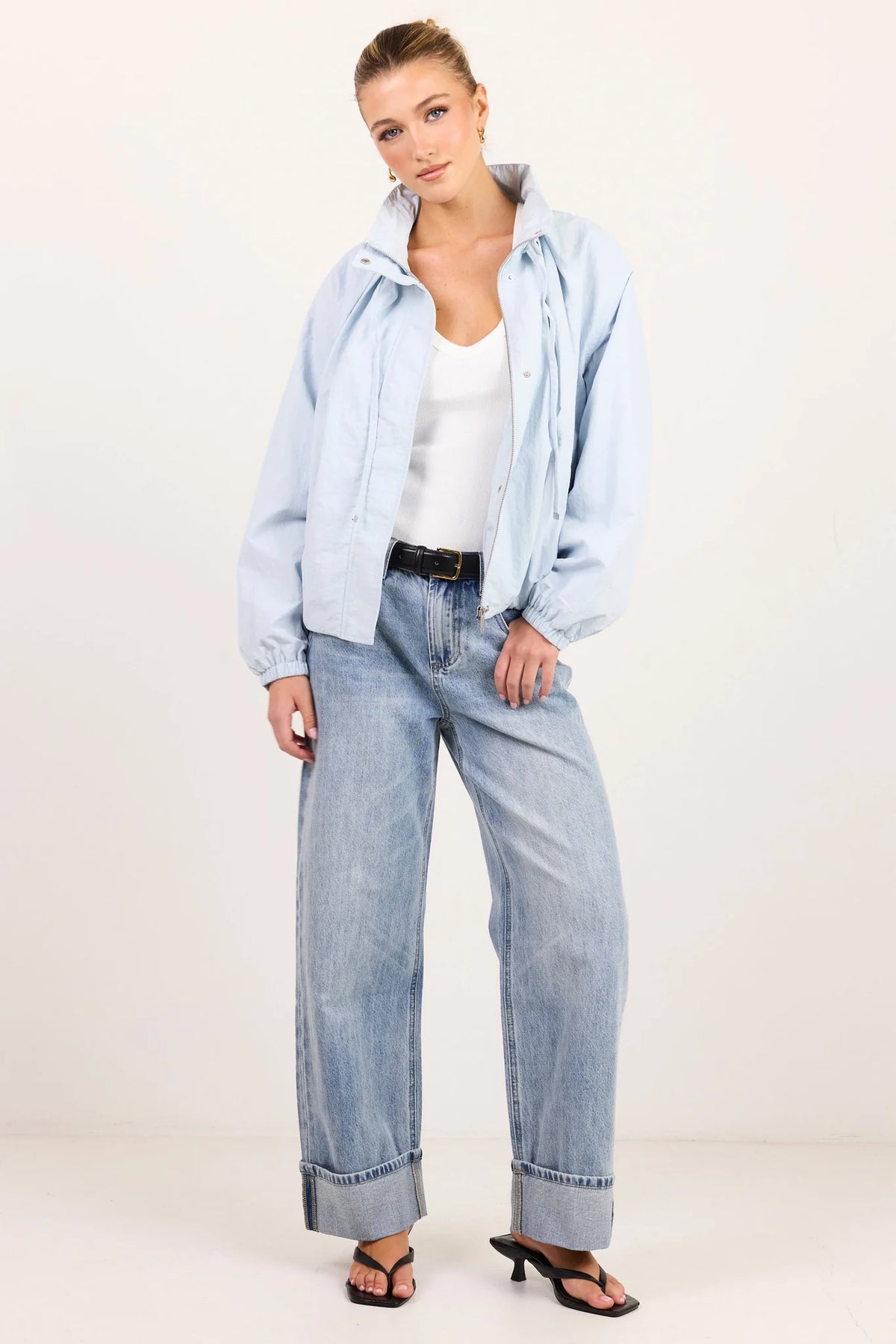 Element Funnel Neck Bomber Jacket | Ice Blue
