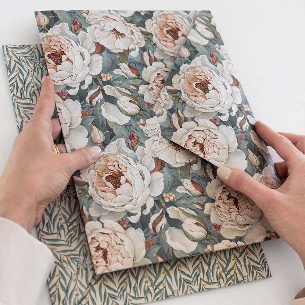 Envelope Folder A4 2 Pkt | Heritage Rose + Golden Wattle
