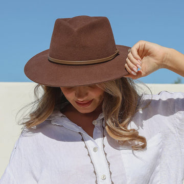 Wool Felt Hat - Chocolate