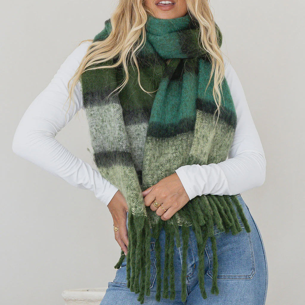 Wrap scarf - Check | Green by Free Spirit