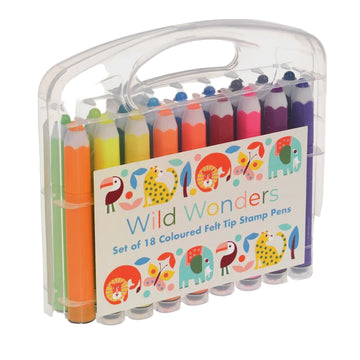 Felt Tip Stamp Pens - Wild Wonders (set of 18)