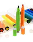 Felt Tip Stamp Pens - Colourful Creatures  (set of 18)