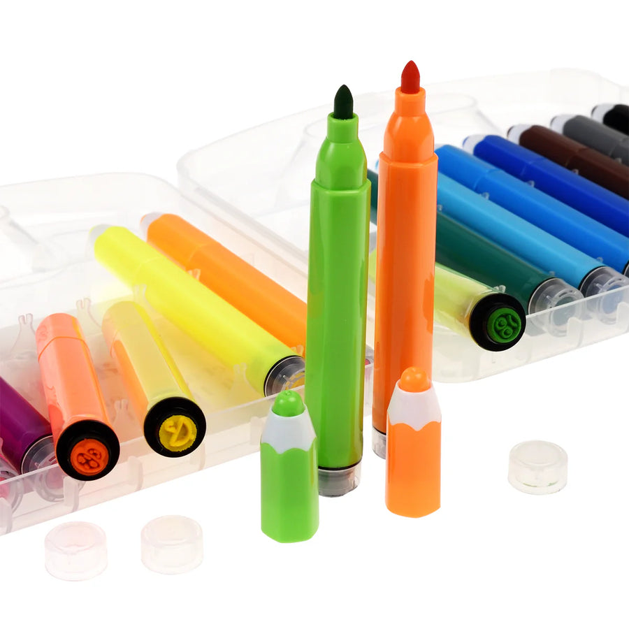 Felt Tip Stamp Pens - Colourful Creatures  (set of 18)