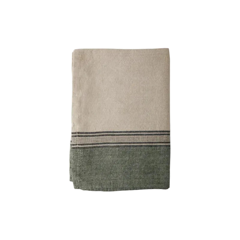 Atelier Ribbon Teatowel | Green by French Country