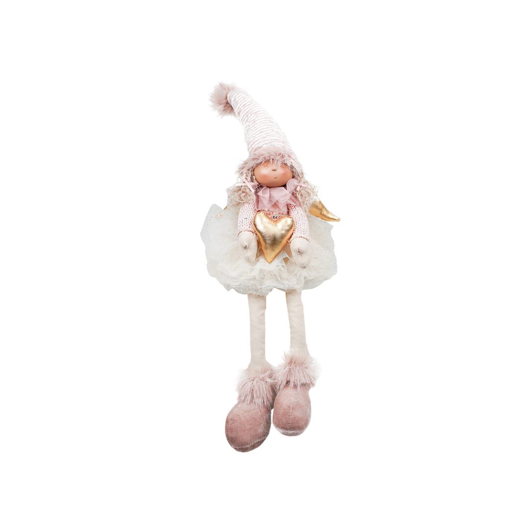 Christmas - Sitting Angel Girl With Heart | 54cm