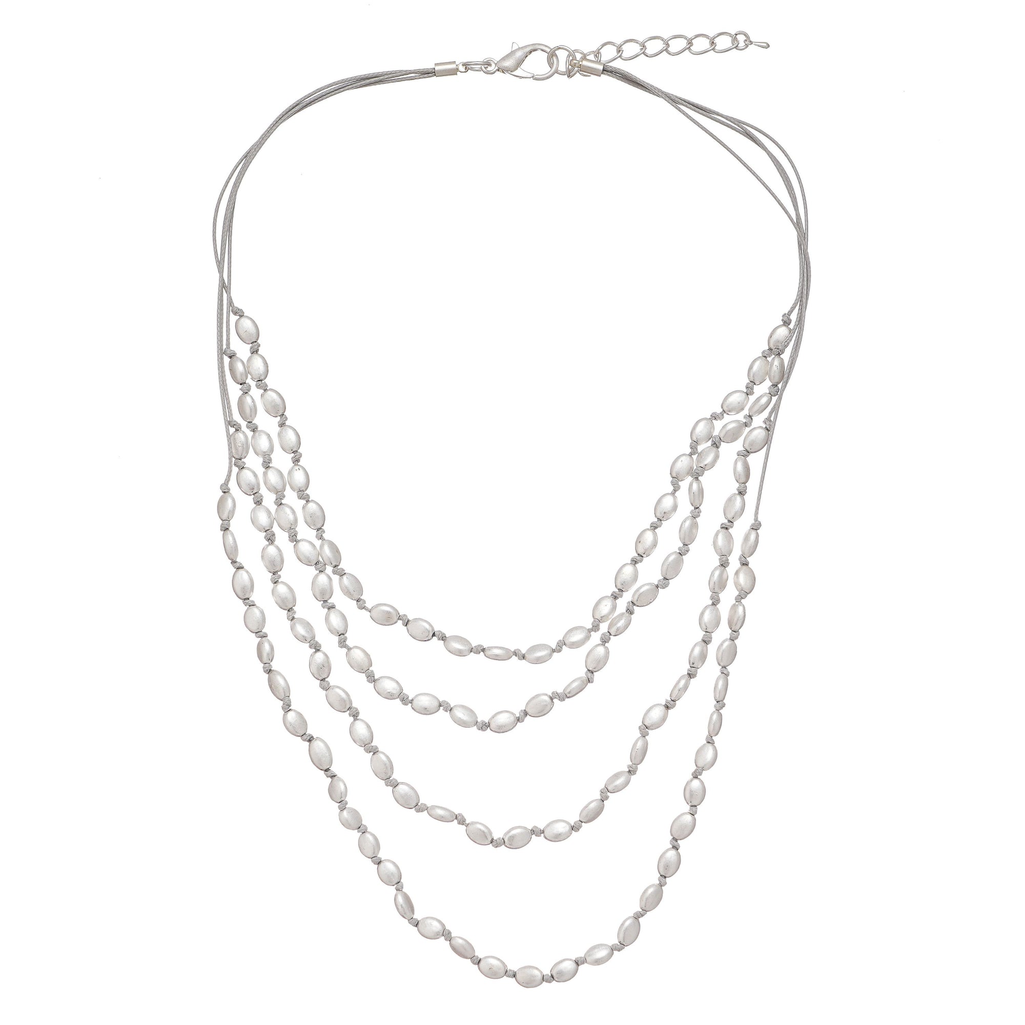 silver bead necklace