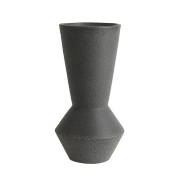Angled Ceramic Vase - Charcoal