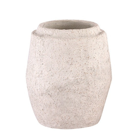 Zandra Terracotta Vase - Off White