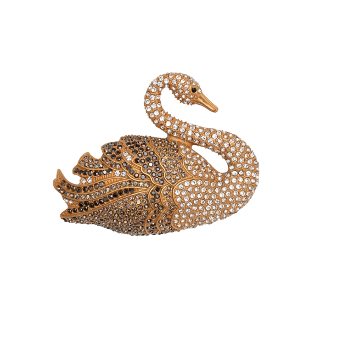 Gilded Swan Brooch