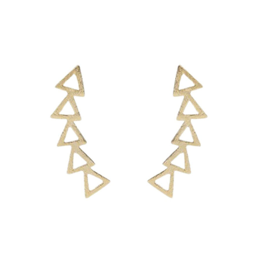Earrings - Gold Multi Tri