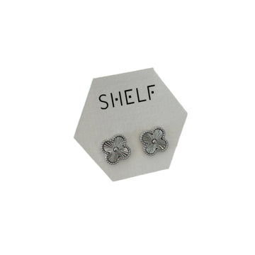 Sterling Silver Earrings - Detailed Flower Studs