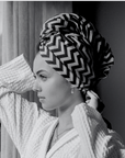 Hair + Travel Towel - Chocolate | Oatmeal Chevron