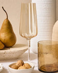 Ripple Champagne Flute (Set of 2) - Amber