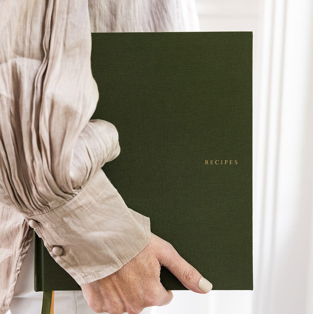 Heirloom Recipe Book Journal - Basil Green