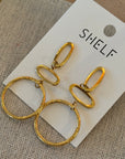 Hollow circle earrings - gold