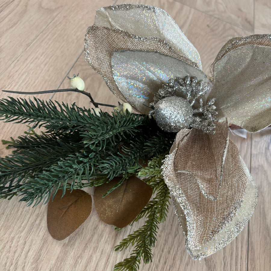 Christmas - Champagne Magnolia  Spray 44cm