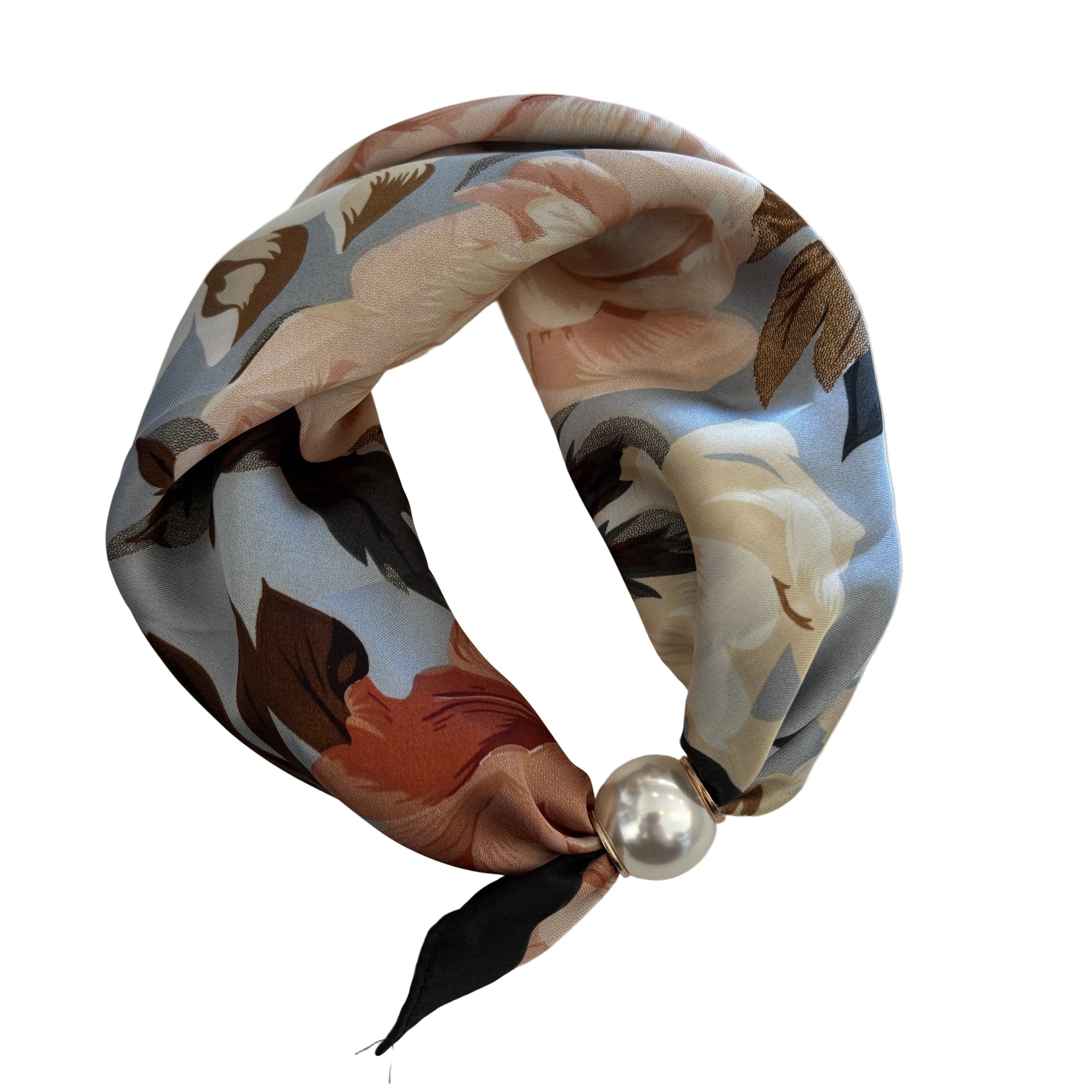 Pearl Fasten Neck Tie - Jardin