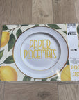 Paper Placemats (30 Sheets) - Cream + Gold Stripe