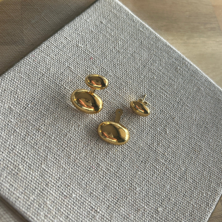 Earrings - Gold | Oval Duo