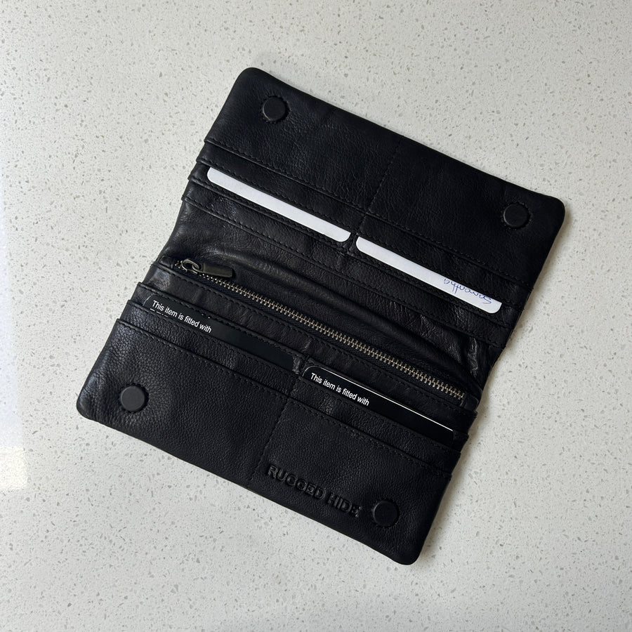 Leather Wallet - Samantha | Black by Rugged Hide