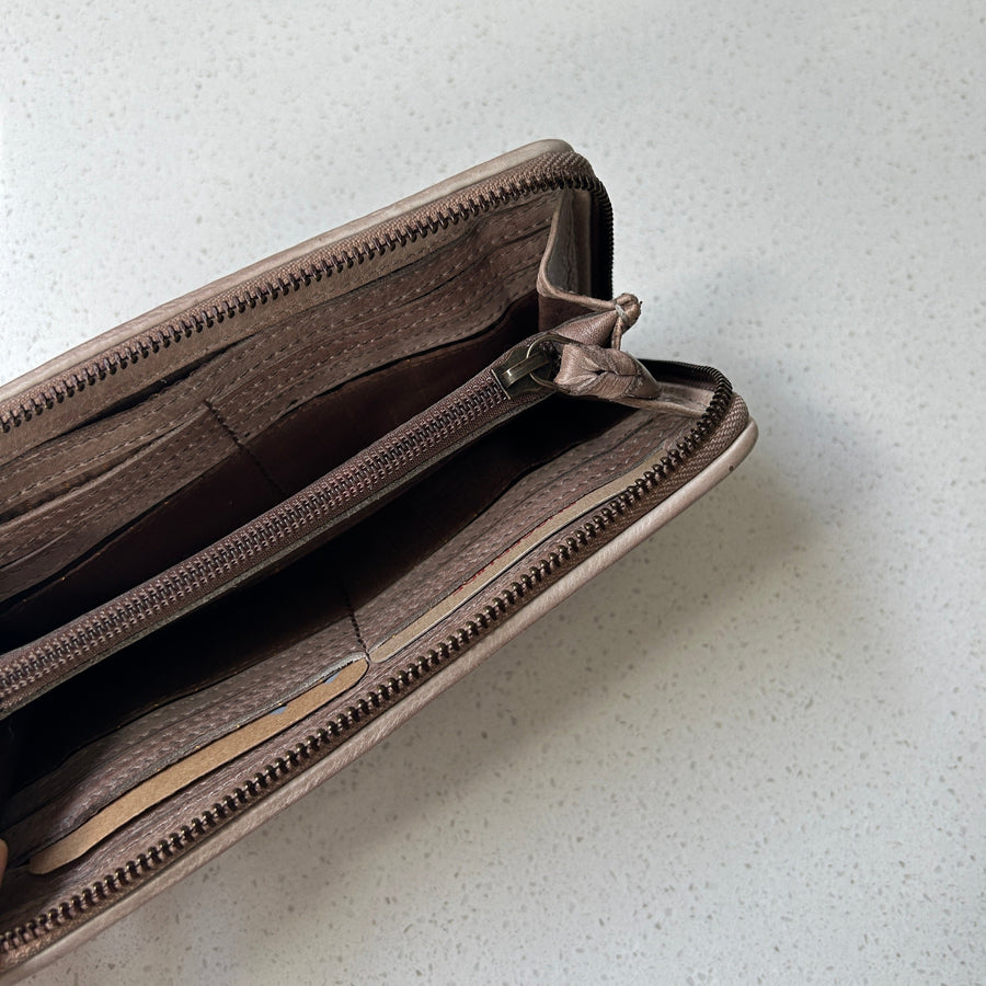 Leather Wallet - Kimberly | Sand rugged hide